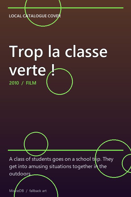 Trop la classe verte ! poster