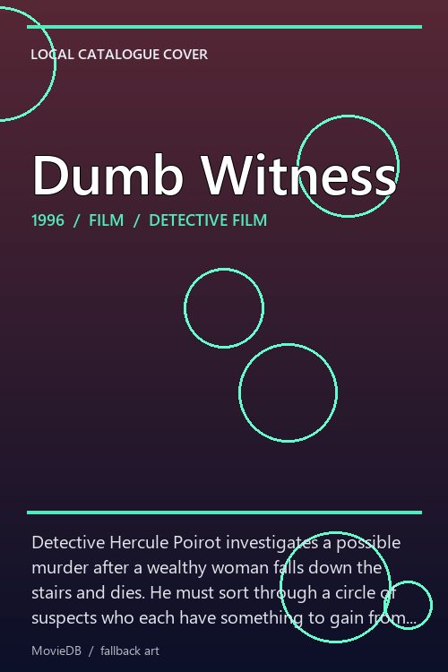Dumb Witness poster