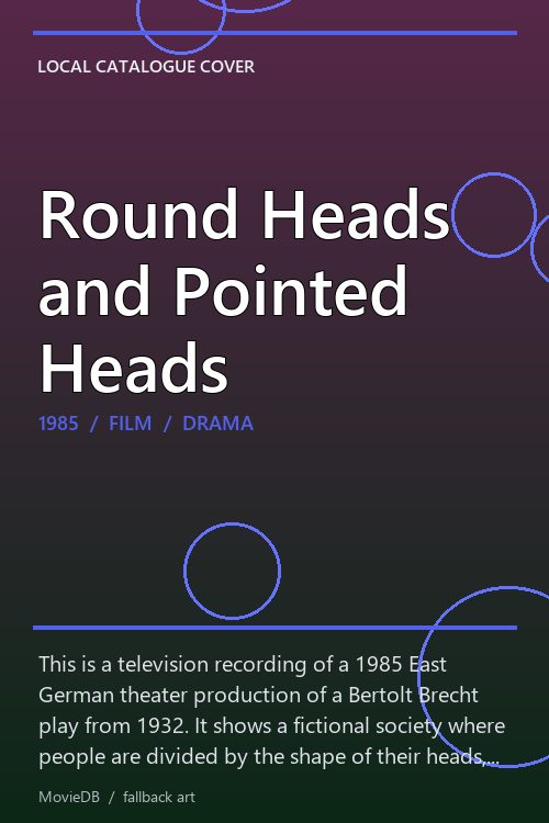 Round Heads and Pointed Heads poster