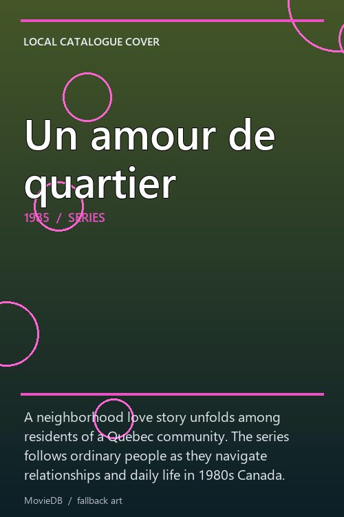 Un amour de quartier poster