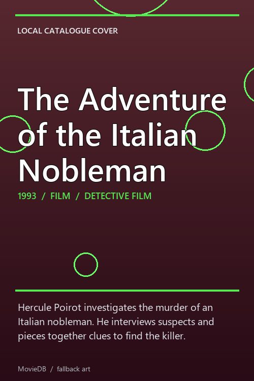 The Adventure of the Italian Nobleman poster