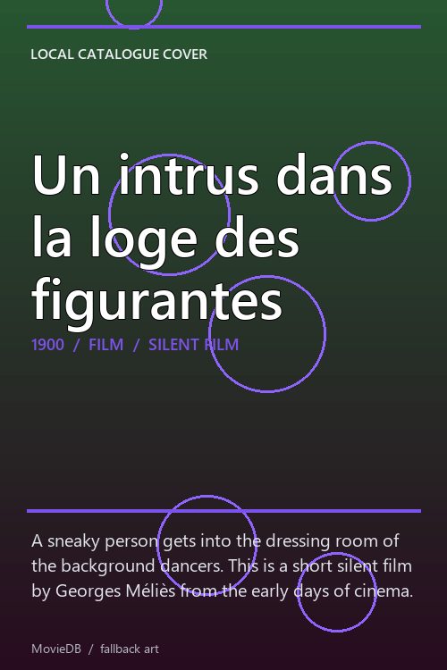 Un intrus dans la loge des figurantes poster