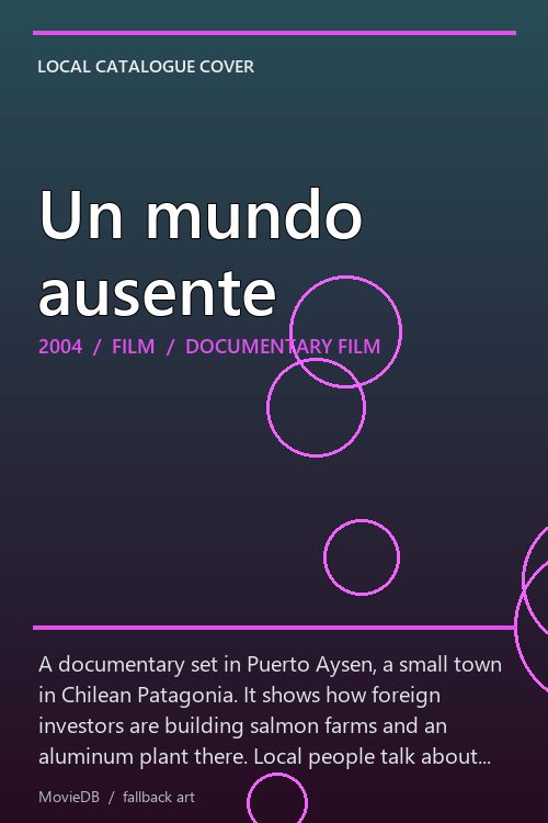 Un mundo ausente poster