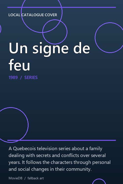 Un signe de feu poster