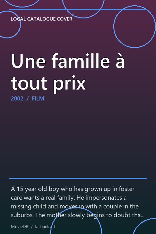 Une famille à tout prix poster