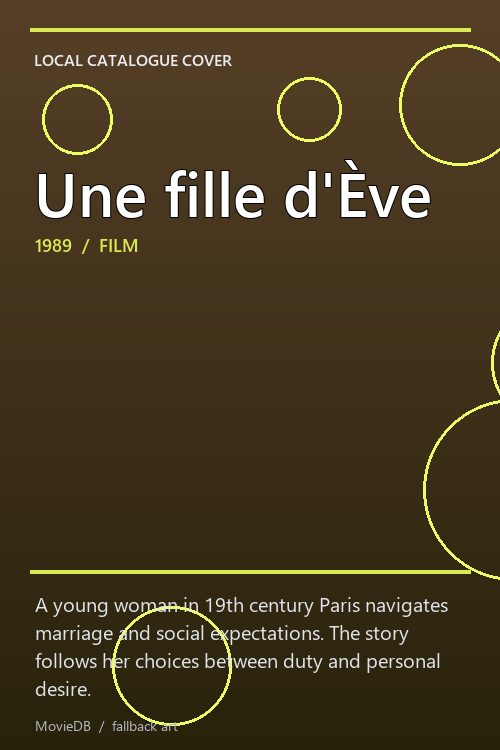 Une fille d'Ève poster