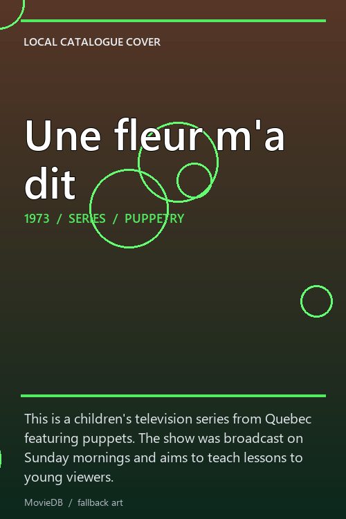 Une fleur m'a dit poster