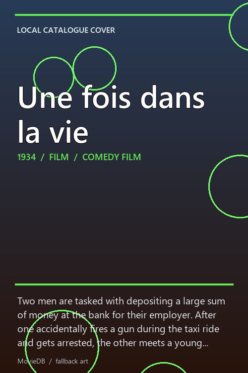 Une fois dans la vie poster