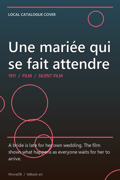 Une mariée qui se fait attendre poster