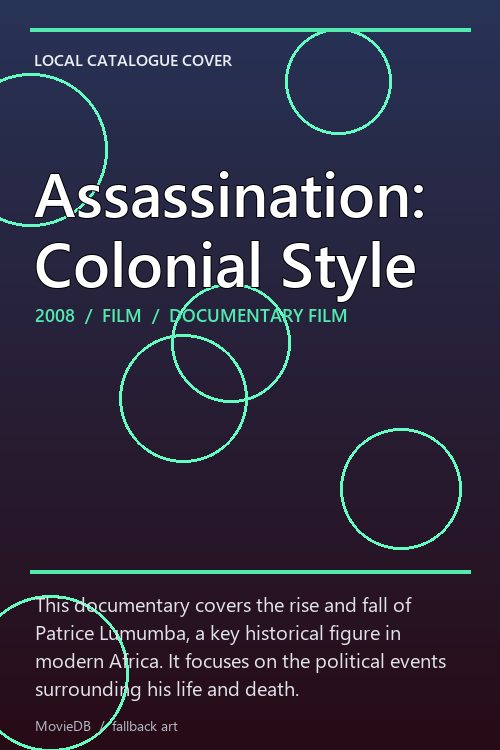 Assassination: Colonial Style poster