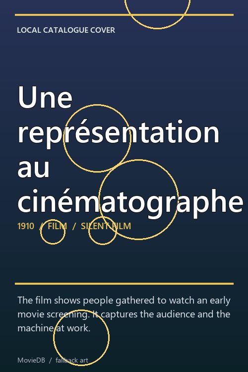 Une représentation au cinématographe poster
