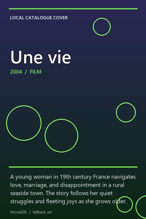Une vie poster