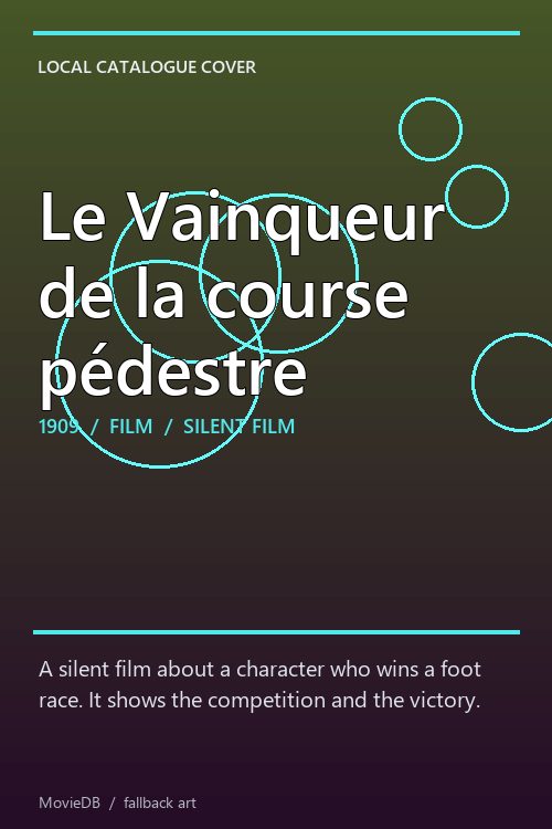 Le Vainqueur de la course pédestre poster