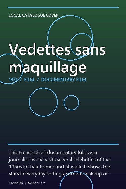 Vedettes sans maquillage poster