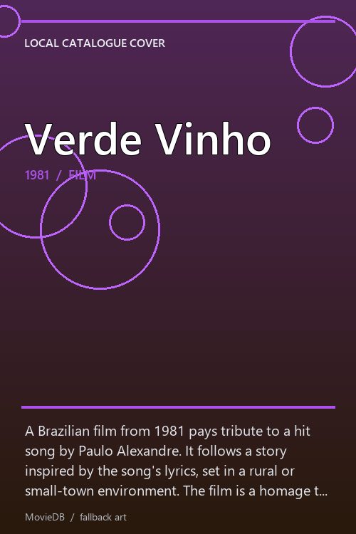 Verde Vinho poster