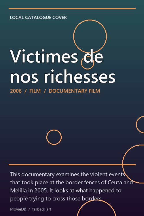 Victimes de nos richesses poster