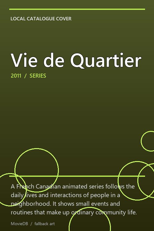 Vie de Quartier poster