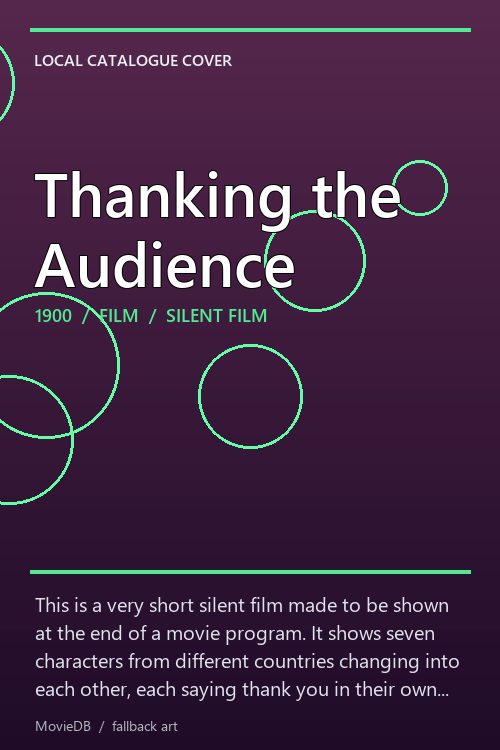 Thanking the Audience poster