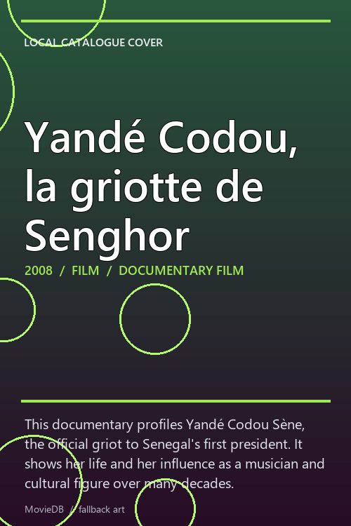 Yandé Codou, la griotte de Senghor poster