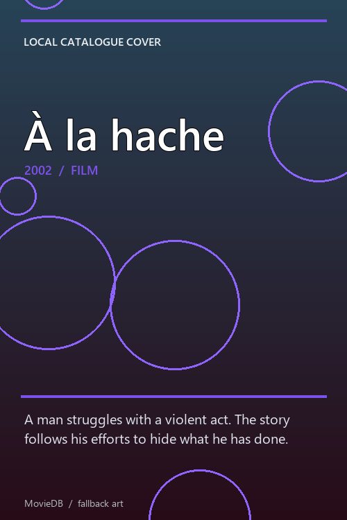 À la hache poster