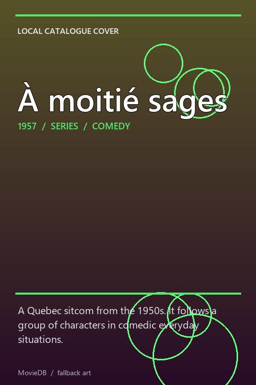 À moitié sages poster