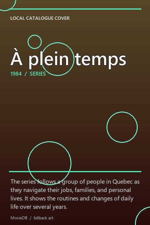 À plein temps poster