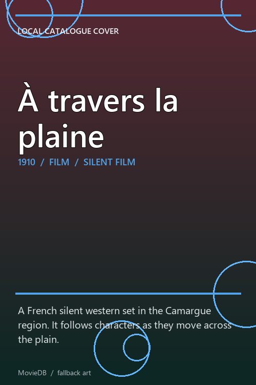 À travers la plaine poster