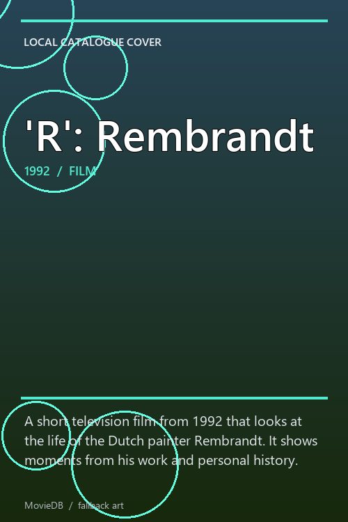 'R': Rembrandt poster