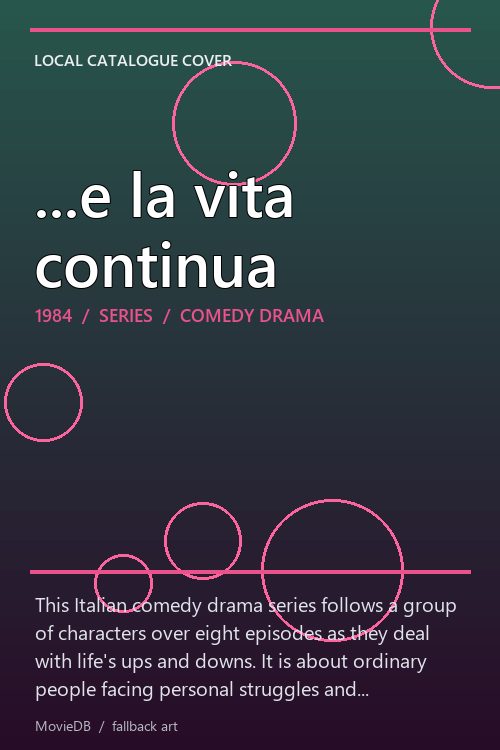 ...e la vita continua poster