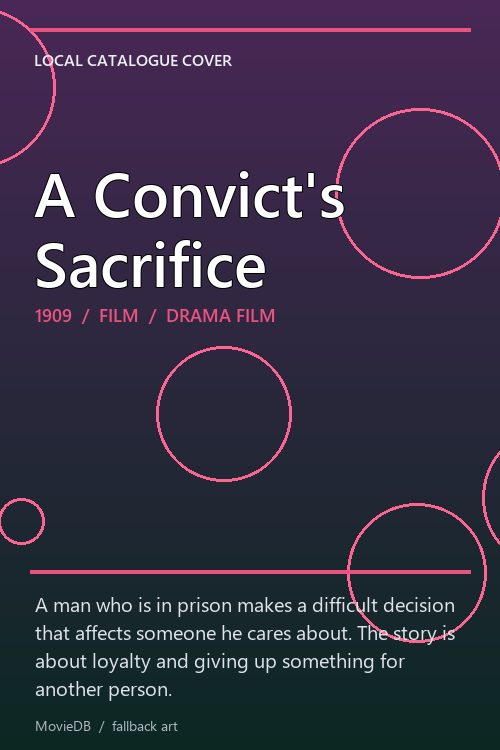 A Convict's Sacrifice poster