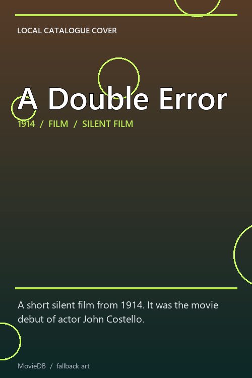 A Double Error poster