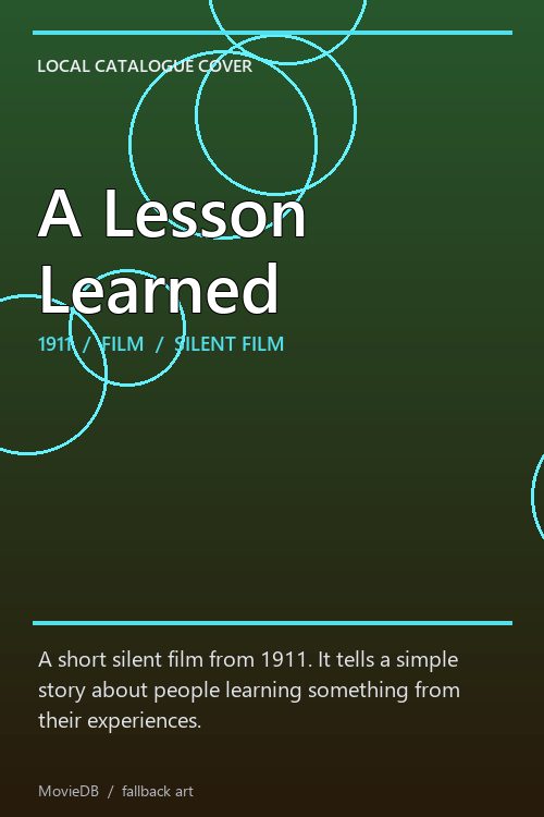 A Lesson Learned poster