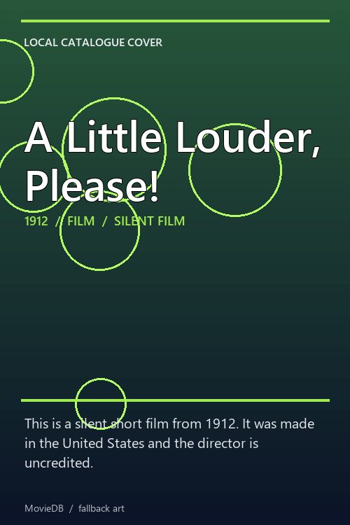 A Little Louder, Please! poster
