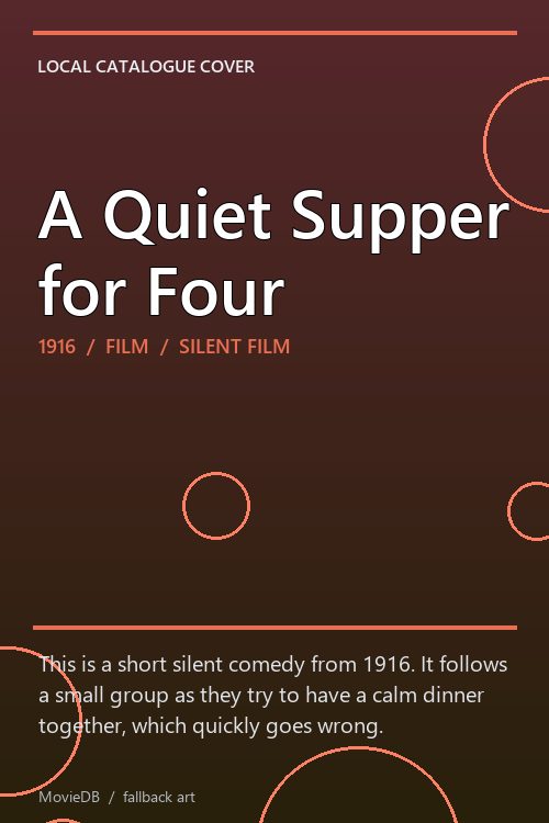 A Quiet Supper for Four poster