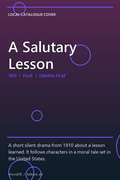 A Salutary Lesson poster