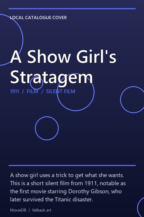 A Show Girl's Stratagem poster