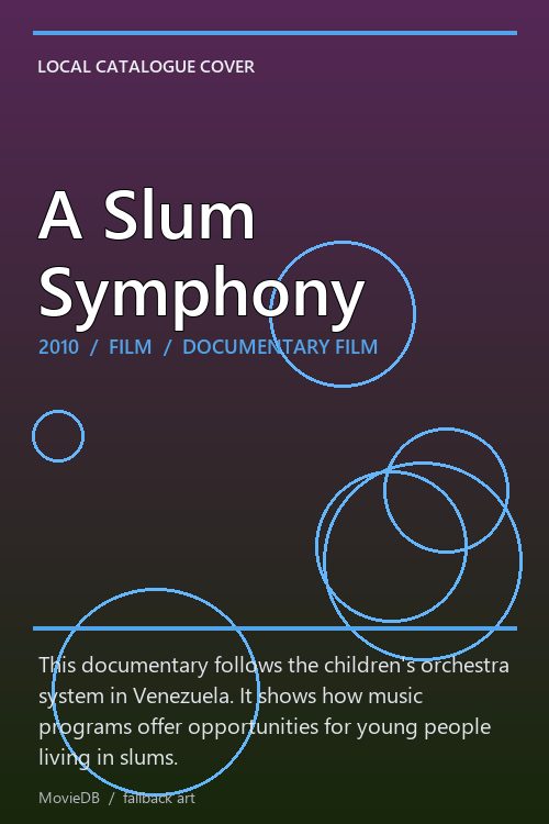 A Slum Symphony poster