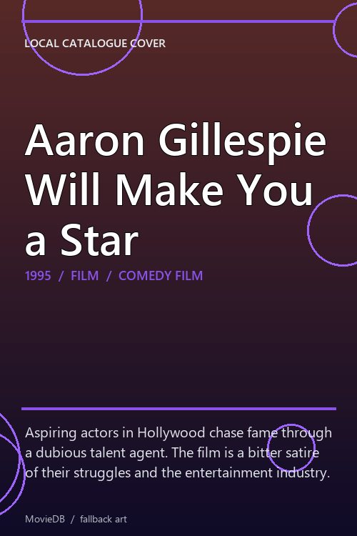 Aaron Gillespie Will Make You a Star poster