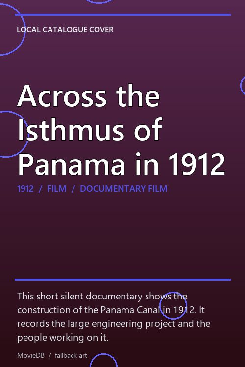 Across the Isthmus of Panama in 1912 poster