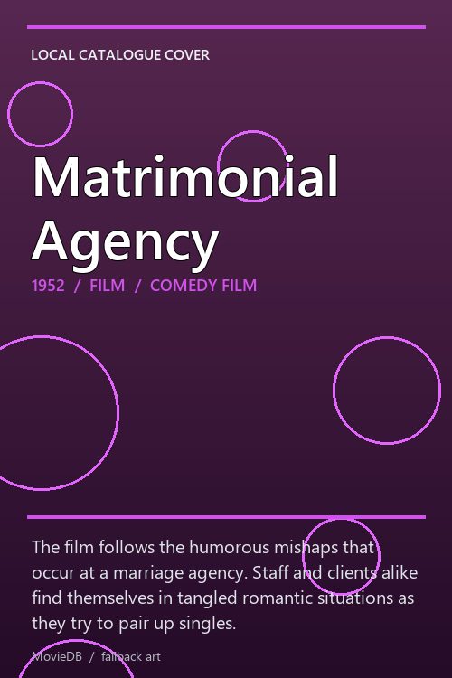 Matrimonial Agency poster