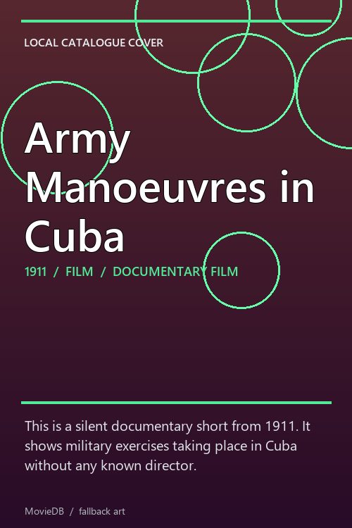Army Manoeuvres in Cuba poster