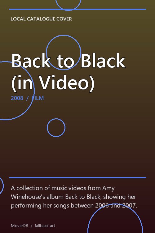 Back to Black (in Video) poster