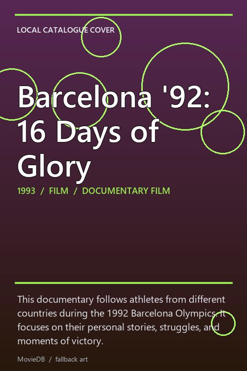 Barcelona '92: 16 Days of Glory poster