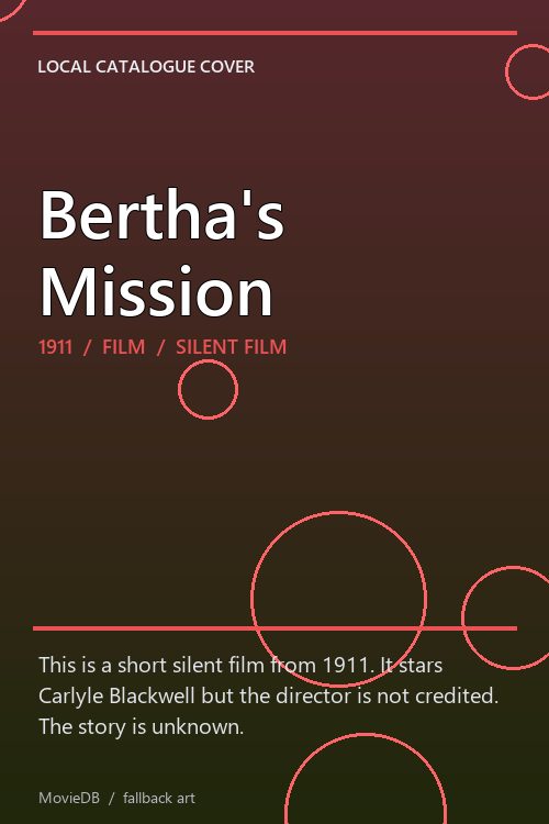 Bertha's Mission poster
