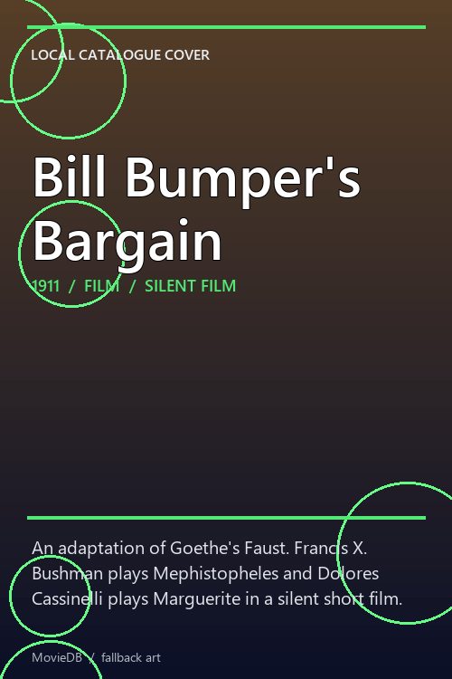 Bill Bumper's Bargain poster