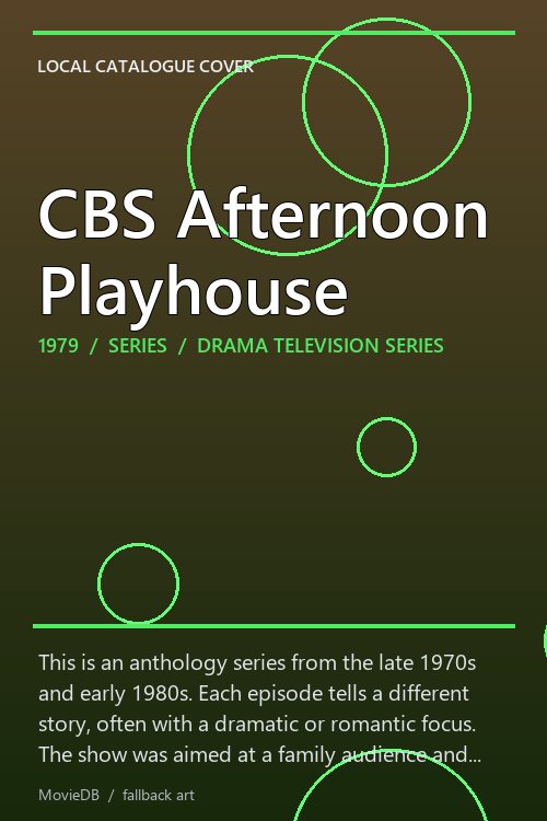 CBS Afternoon Playhouse poster