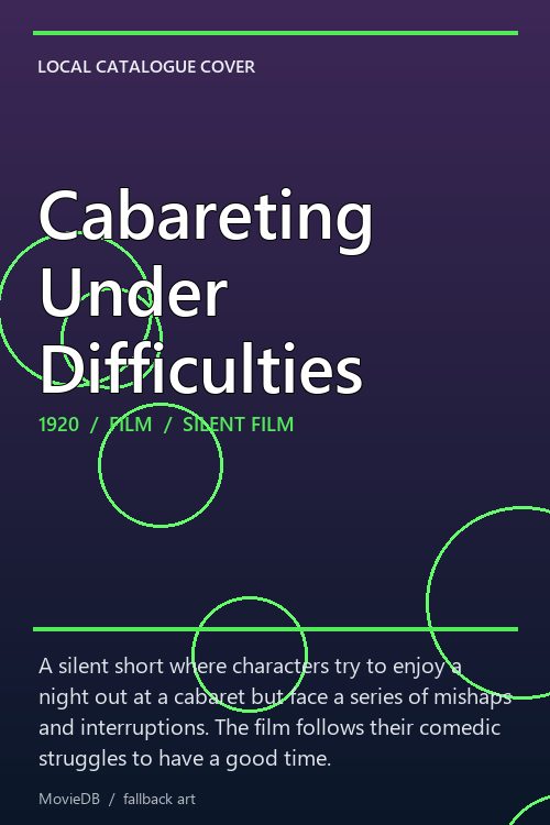 Cabareting Under Difficulties poster