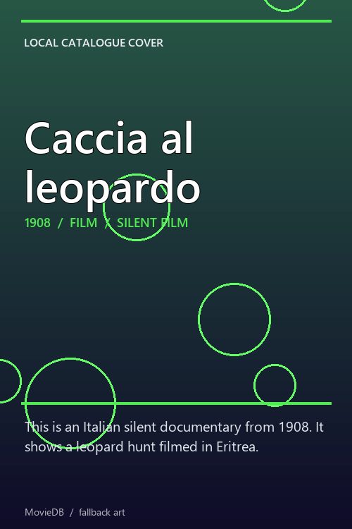 Caccia al leopardo poster