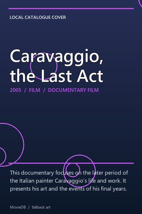Caravaggio, the Last Act poster