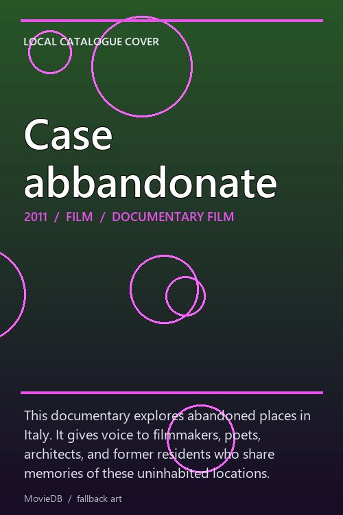 Case abbandonate poster